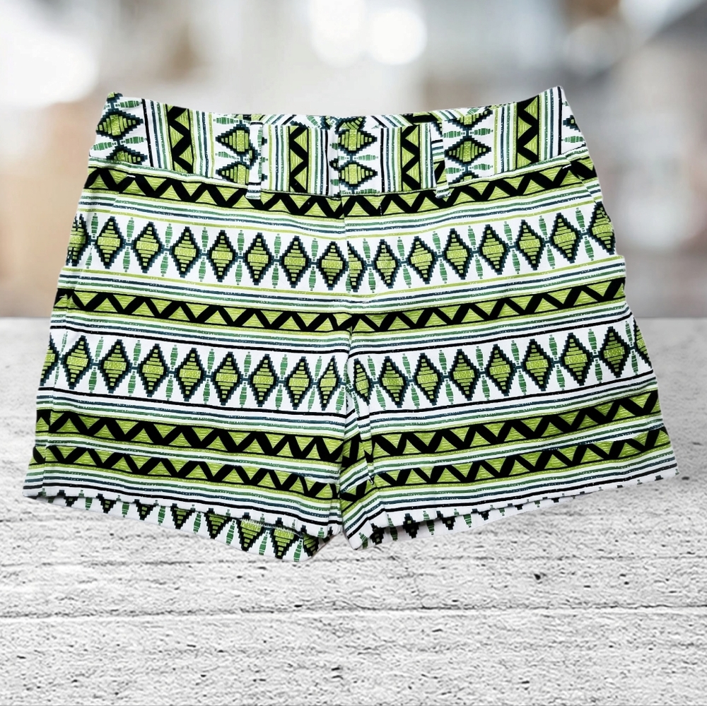Patterned Green Aztec Women’s Shorts